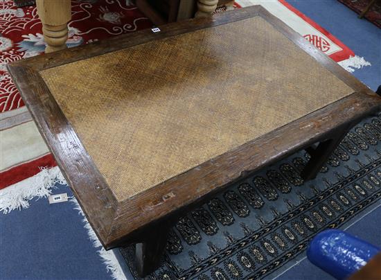 A large Oriental coffee table, W.122cm